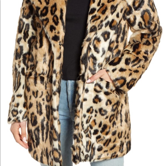 Apparis Margot Leopard Print Faux Fur 